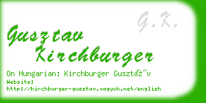 gusztav kirchburger business card